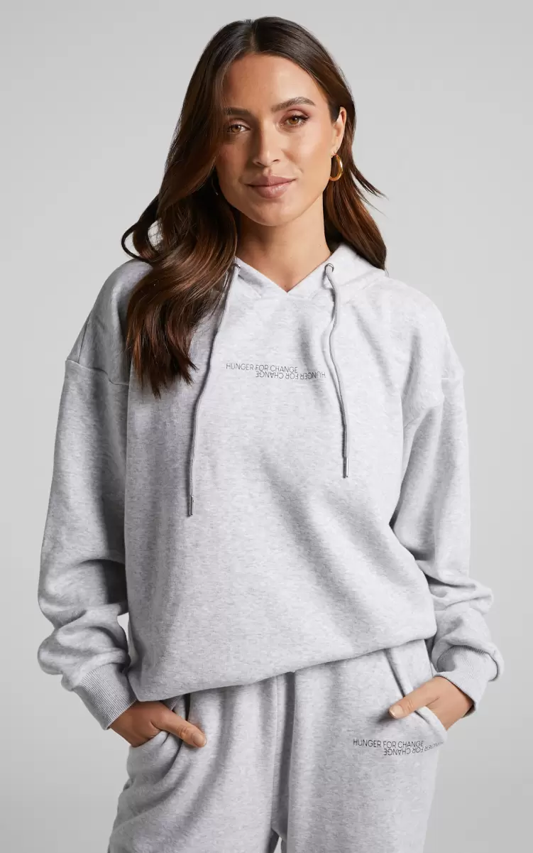 The Hunger Project X Showpo - Thp Hoodie In Grey Marle Women Basics - 3
