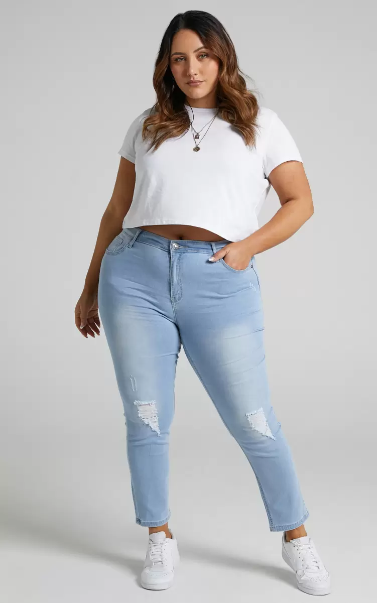 Showpo Women Danzel Top - Boxy Fit Cap Sleeve Crop Top In White Basics - 1