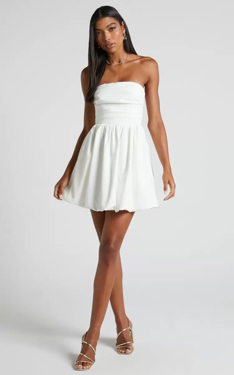 Shaima Mini Dress - Strapless Dress In White Women Curve Clothes Showpo - 2