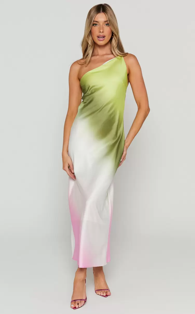 Marnie Midi Dress - One Shoulder Dress In Ombre Women Dresses Showpo - 2