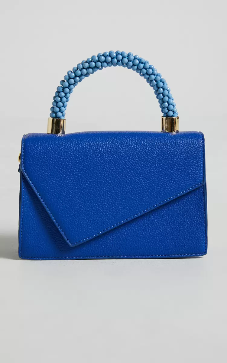 Women Showpo Rhemie Beaded Top Handle Bag In Blue Bags - 3