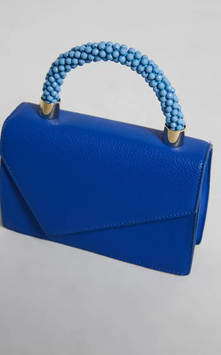 Women Showpo Rhemie Beaded Top Handle Bag In Blue Bags - 4