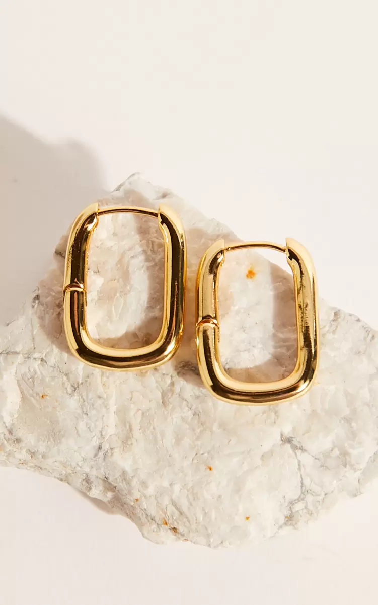 Women Gold Plated Jewelry Toni Earrings In Gold Showpo