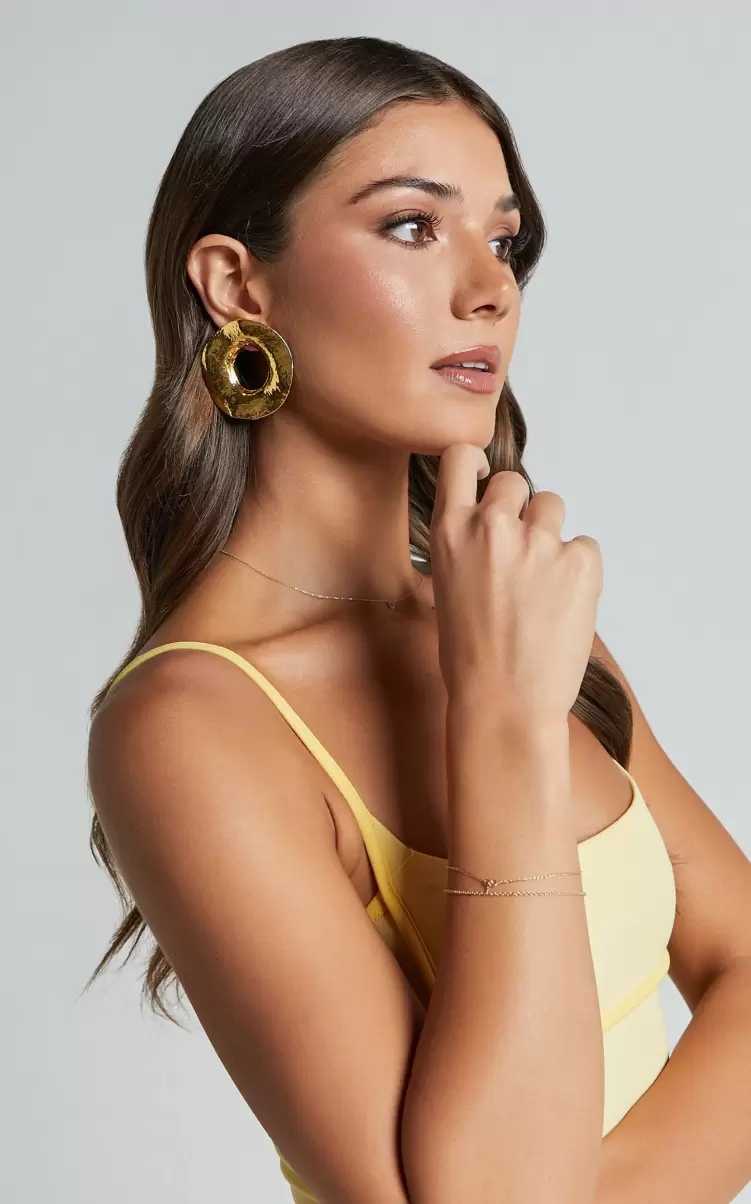 Women Showpo Breann Statement Earrings In Gold Earrings - 2