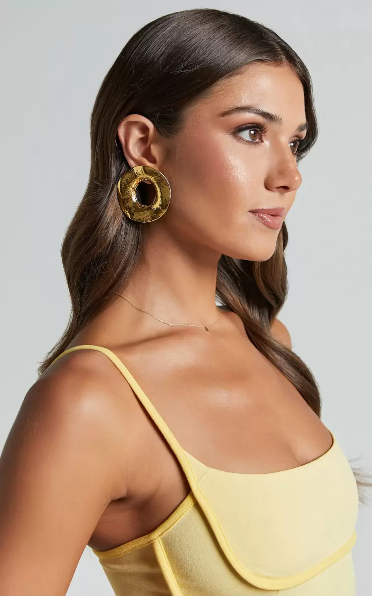 Women Showpo Breann Statement Earrings In Gold Earrings - 4