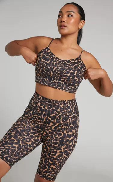 Showpo Activewear Aim'n - V Strap Bra In Cheetah Women