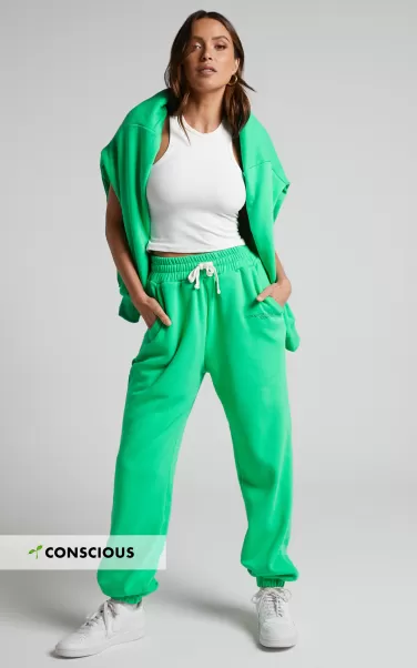 Women The Hunger Project X Showpo Mid Waisted Sweatpants In Green Basics