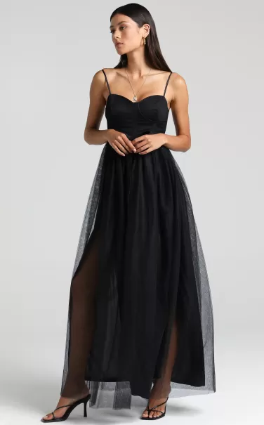 At The Altar Midi Dress - Bodice Dress In Black Curve Clothes Women Showpo