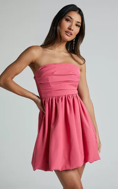 Dresses Women Shaima Mini Dress - Strapless Dress In Fondant Pink Showpo