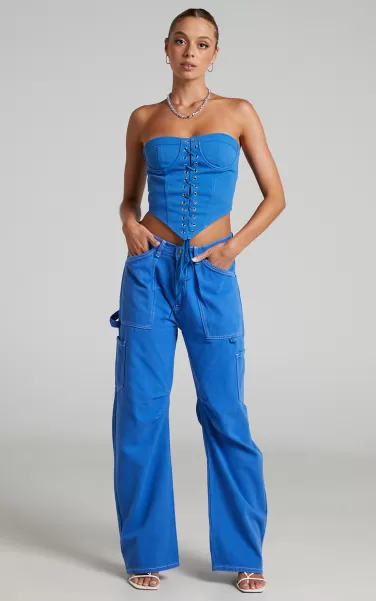 Lioness - Miami Vice Pants In Blue Pants Showpo Women