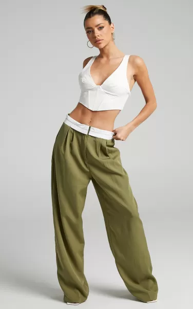Showpo Lioness - City Of Angels Pant In Jungle Green Women Pants