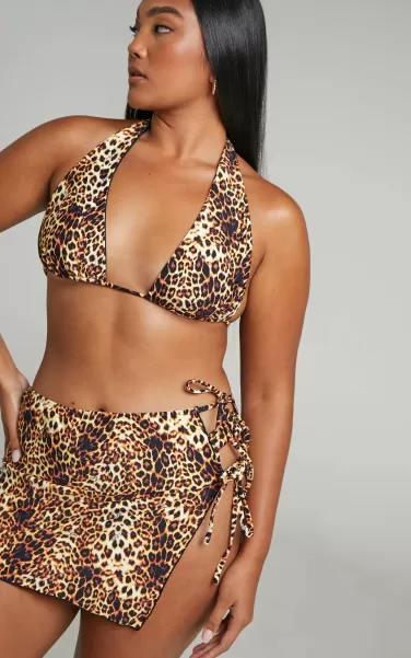 Skirts Women Showpo Vdm The Label - Paris Sarong Bikini Skirt In Leopard