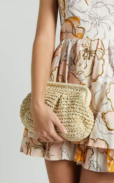 Bags Showpo Women Amalfi Natural Weave Clutch In Natural