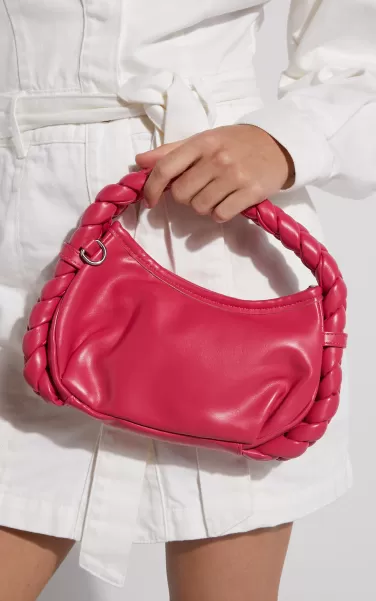 Bags Showpo Women Realyn Bag - Braided Handle Mini Clutch Bag In Pink