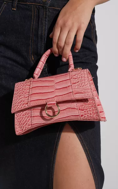 Bags Showpo Women Fannie Bag - Croc Crossbody Bag In Pink