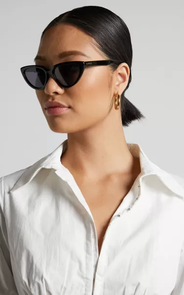 Sunglasses Showpo Banbe Eyewear - The Paloma In Black Jet Women