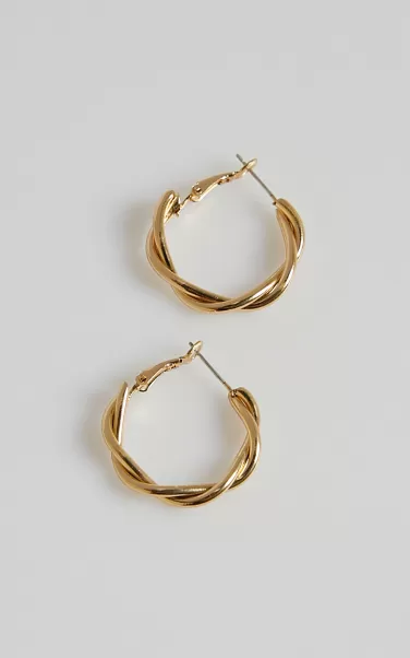 Gold Plated Jewelry Kikah Earrings In Gold Showpo Women