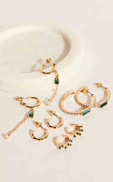 Showpo Earrings Karlene Multipack Earrings In Gold Women