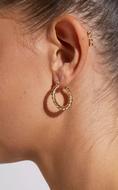 Women Showpo Earrings Florah Hoop Earrings In Gold